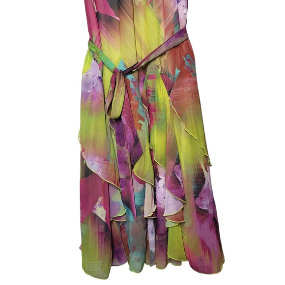 Signature by Robbie Bee Dress Womens 6 Floral Fairy Art To Wear Ethereal - Picture 4 of 16